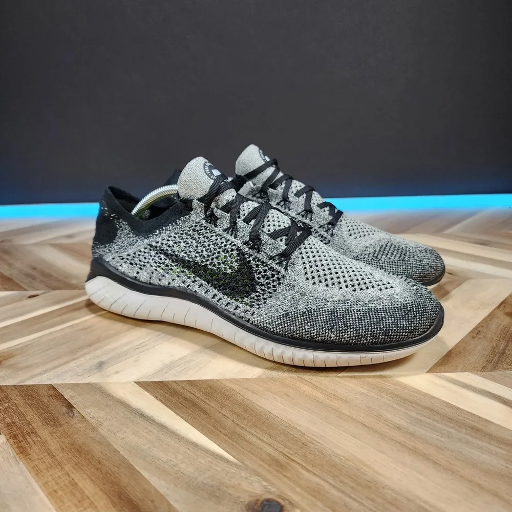 Nike Free RN Flyknit 2017 Oreo 880843-003 Running Shoes Men's Size 11 Athletic - Picture 1 of 13